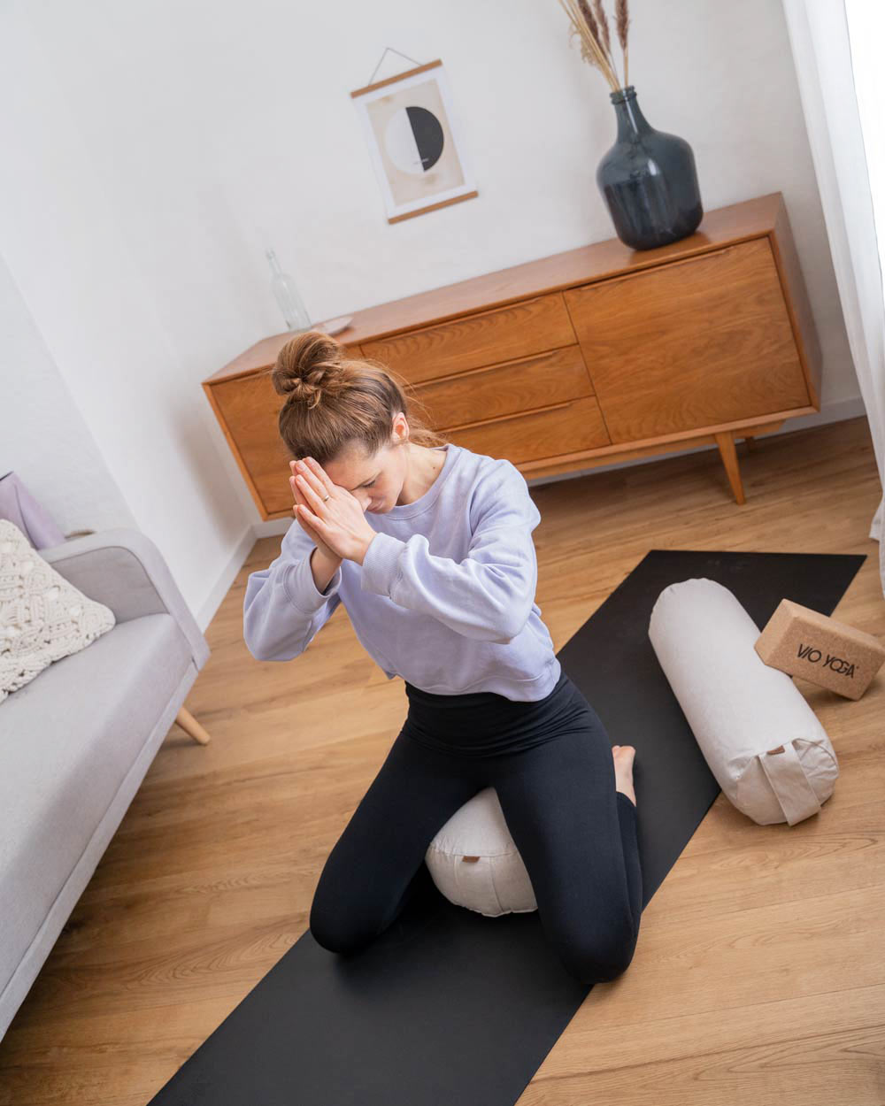 Meditationskissen Leinen Natur by VIO YOGA®