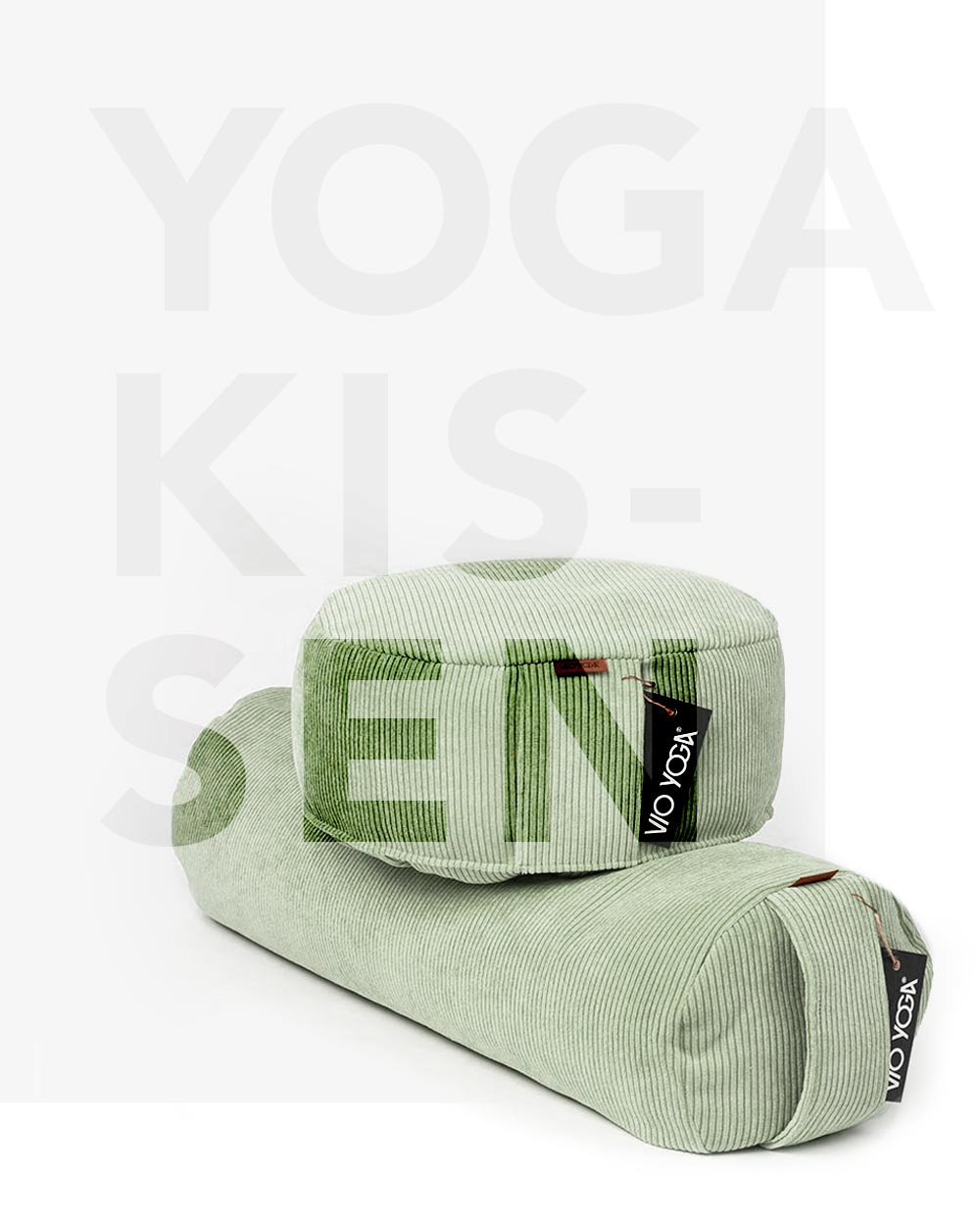 Yogakissen von VIO YOGA - Bolster und Meditationskissen made in Germany mit Bio-Buchweizenschalen gefüllt