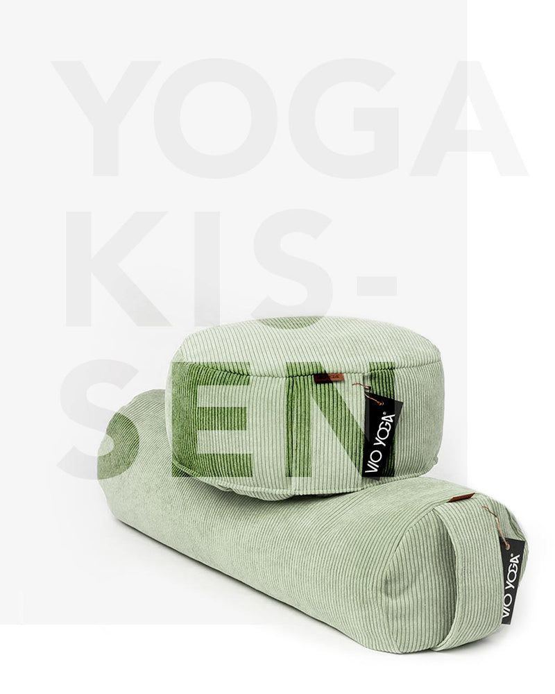 Yogakissen von VIO YOGA - Bolster und Meditationskissen made in Germany mit Bio-Buchweizenschalen gefüllt