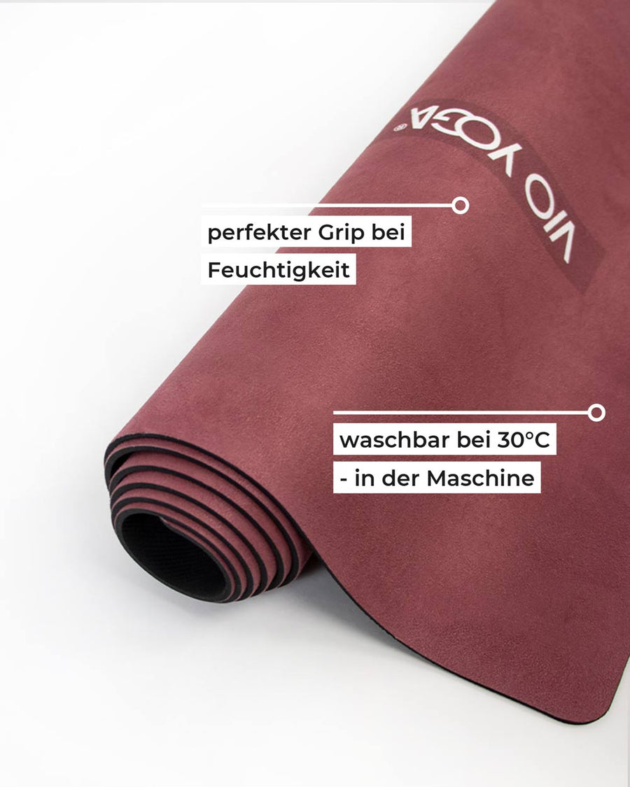 Yoga Set Plus Rostrot mit Yogamatte, Meditationskissen, Yogablock und Gurt, Rostrot