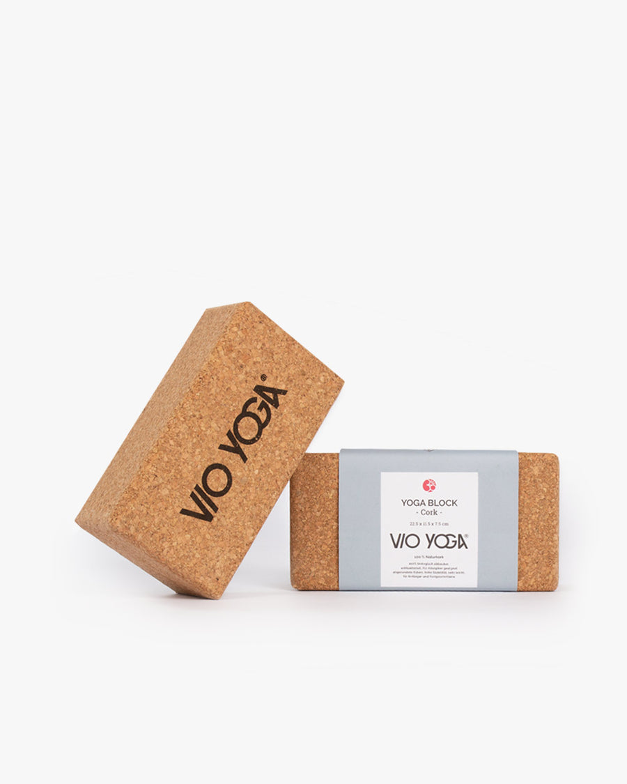 Yga Block Set - 100% Natur-Kork mit abgerundeten Ecken.